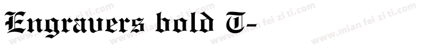 Engravers bold T字体转换